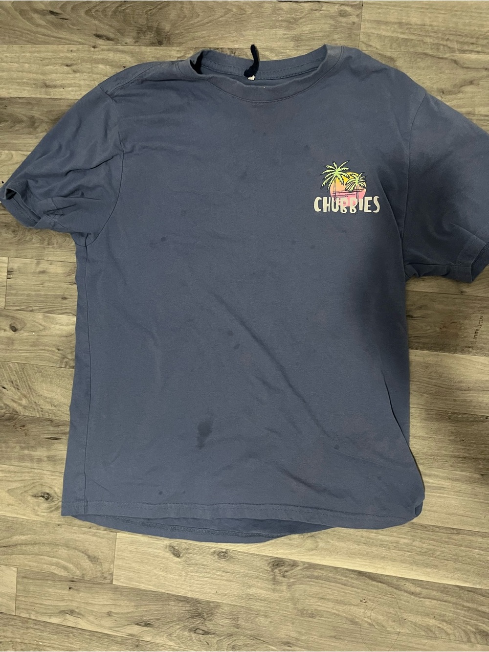 chubbies Navy Logo Crewneck T-Shirt